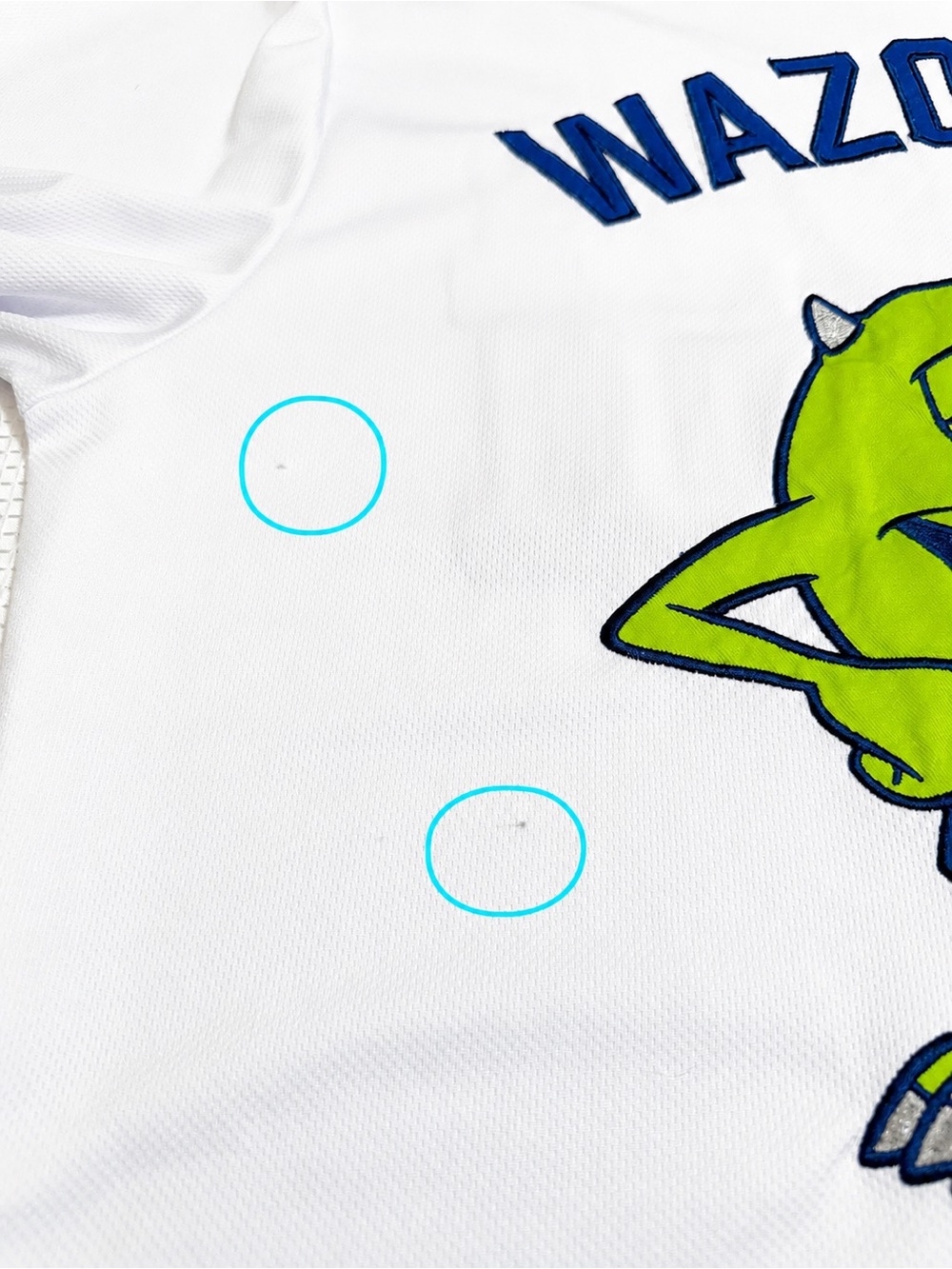 Disney Parks Pixar Monsters Inc Mike WAZOWSKI Baseball Jersey Men's Size L - Picture 7 of 9